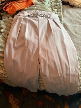 SHEIN gray Pants with Waist Chain Accent